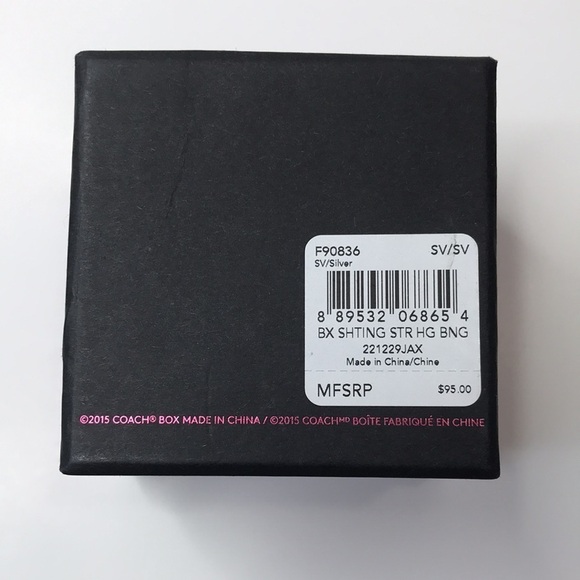 New COACH Silver Shooting Star Bangle Bracelet - Picture 9 of 9